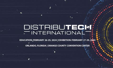Distributech 2024 - Feb 28, 2024 9:15 AM - 9:45 AM ... DISTRIBUTECH International® is the leading annual transmission and distribution event that addresses technologies used to …